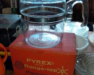 Vintage Pyrex Range-Top Percolator W/ Box