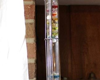 Galileo Thermometer/Glass Thermometer with Colorful Temperature Markers