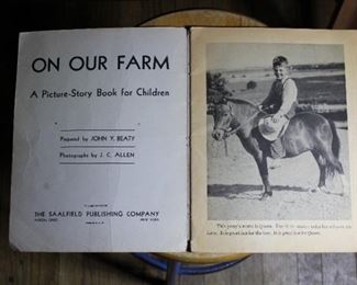 Details of ON OUR FARM, A Picture Store Book for Children, dated 1933, The Saalfield Publishing Company