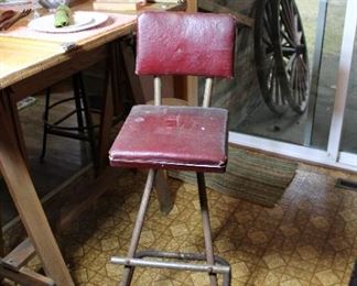 Front of the wonderful 1950's bar stool