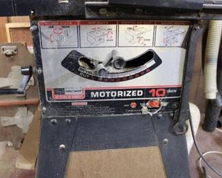 Detail of Craftsmen 10" table saw, from when they built them to last!