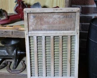 Antique brass washboard back image
