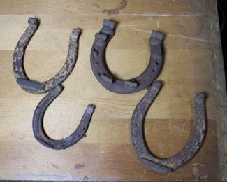 Collection of antique horse shoes