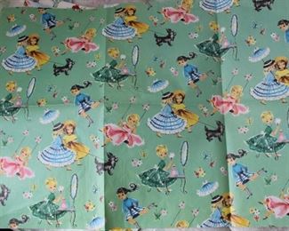 Lovely vintage sheets of unused wrapping paper with great graphics!