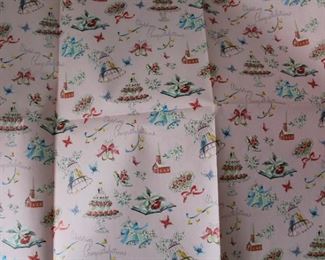 Lovely vintage sheets of unused wrapping paper with great graphics!