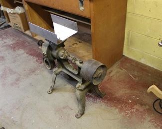 Antique Industrial Grinder for use with a belt drive system