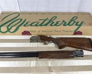 15. Weatherby Over Under, SSC-Super Sporting Clays, 12 gauge, 28” ported barrels, 10 mm raised ventilated rib, silver receiver, 5 flush mount factory choke tubes, 5 Briley extended choke tubes