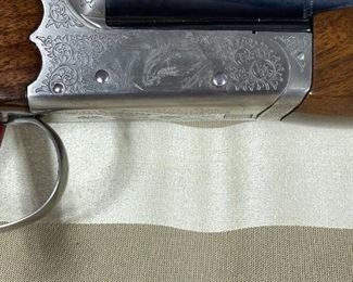 16. SKB 385 Side by Side, 28 gauge, 26” barrels, Silver Receiver, Beaver tail forearm