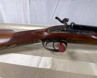 18. Davide Pedersoli Side by Side, 12 gauge muzzle loader, hammers, choke cylinder/mod