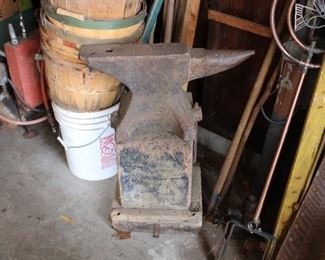 Antique Anvil used by Muskegon Community College in its early days when it was in the Hackley School Building (later the Board of Education) in downtown Muskegon.  