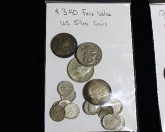 Mixed US silver coins
