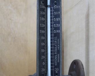 Antique Industrial National Regulator Co. Thermometer