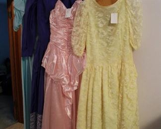 Vintage dresses from the 1980's, made by an accomplished local seamstress