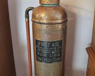 Antique Solid Copper Fire Extinguisher