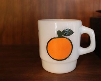 Fireking mug with orange