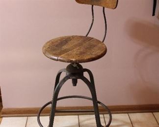 Antique Industrial Drafting Stool