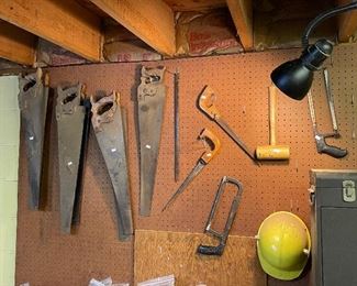 Multiple antique saws