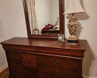 Dresser with mirror