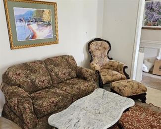 Marble top coffee table 