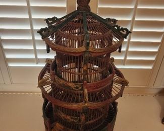 Chinese Wood Bird Cage