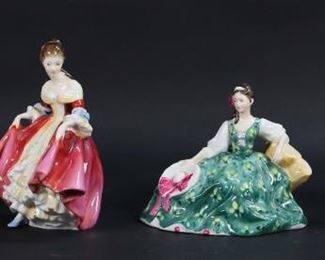 41	4 Royal Doulton Porcelain Figurines	4 Royal Doulton porcelain figurines of ladies. Fleur, Christmas Morn, Elyse and Southern Belle. Southern Belle 8"H. Minor chips to flowers on Elyse.
