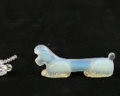 89	Grouping of Art Glass Animals	Royal Krona mouse, Mod snail, Iris dragonfly, Sabino opalescent poodle knife rest, tallest 2 1/4" tall, some scratches and nicks.
