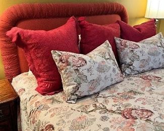 #102) - $50 - King Size Fabric Covered Headboard	