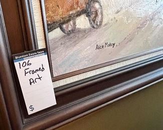 #106) - $80 - Framed Art Alice Maley	43x32