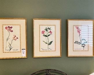 #126) - $75 -Set of 3 Framed Art	17x23