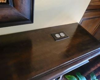 #70) - $200 - Solid wood fireplace mantel with 2 top electric outlets	86x13x10. Purchaser is responsible to deinstall from the home prior to March 31.