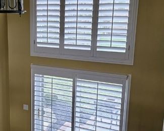 #D $250)   #E $400) - White Plantation Shutters.  Upper Section (D) 62" Tall 70 1/2" Wide. Lower Section is for a sliding door.  80 1/2 inch Tall and 70 1/2 Wide.  The doors are 36 1/2 Wide but they overlap.  .  Purchaser must remove the shutters on their own or with their own contractor help prior to March 31. 