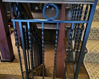 #F $500) All Sections.  Stair Railing.  Will consider separating at $150 per section.   This section (F-4) is 36" Tall 21" Wide.  Purchaser must remove the railings on their own or with their own contractor help prior to March 31. 