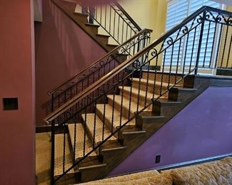 #F $500) All Sections.  Stair Railing.  Will consider separating at $150 per section.   This section (F-5) is 36" Tall 95" Wide.  Purchaser must remove the railings on their own or with their own contractor help prior to March 31. 