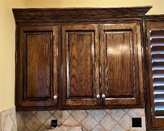 #J $350) Kitchen Cabinet Section. Beautiful Hardwood Cabinets with soft close drawer hardware and Upper Cap.  54" W x 12" D x 42 H.  Purchaser must remove on their own or with their own contractor help prior to March 31. 