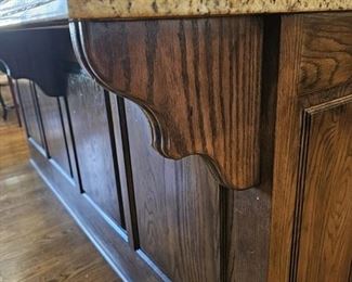 #I $1000) Kitchen Island with Granite Countertop, Cabinets and Drawers.  Stove Sold Separately.  83" Wide x 40" Deep x 36" Tall.  Purchaser must remove on their own or with their own contractor help prior to March 31. 