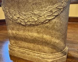 #43) - $200 Beveled glass table with resin base	72x48x28