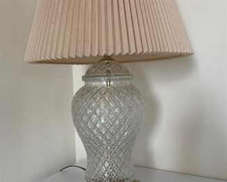 Glass Brass Table Lamp