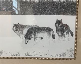Gene Matras Wolves Pen Ink Print