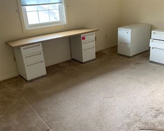 Steel File Cabinet Wheels Desk