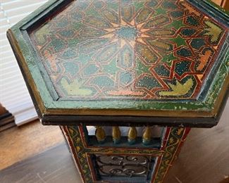 top of hand painted table