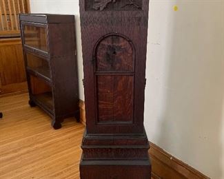 carved oak Victorian staircase Newel