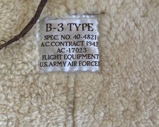 B -3 type flight equipment Calfate Jacket