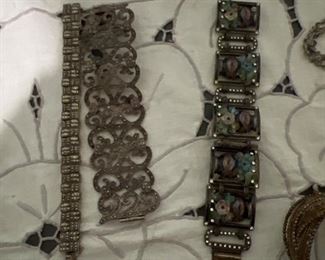 Sterling and other metals bracelets