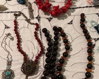 Amber & Coral Necklaces