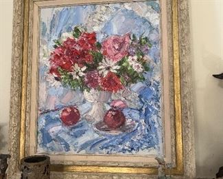 Vibrant Floral Oil Painting