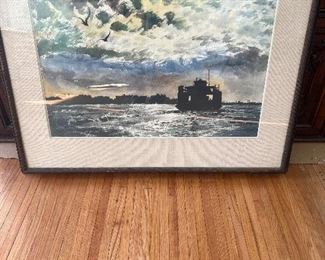 Art Watercolor Signed Renn