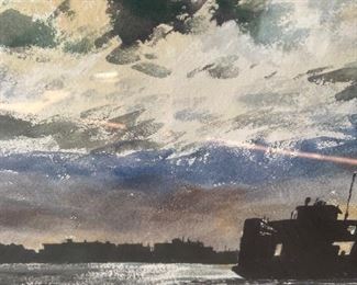 Watercolor signed Renn