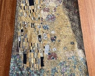Gustav Klimt Textile the kiss