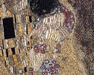 Gustav Klimt Textile the kiss