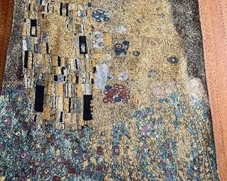 Gustav Klimpt the kiss textile